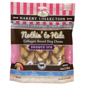 Fieldcrest Farms Nothin' to Hide Bakery Collection Medium Braided Stix 5.5" Beef for Dogs