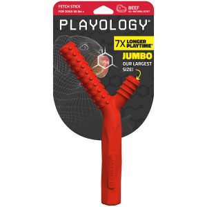 Playology Beef Scented Fetch Stick Jumbo Dog Toy