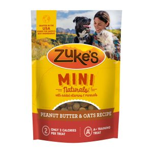 Zuke's Mini Naturals Dog Training made with Real Peanut Butter Treats for Dogs of All Sizes