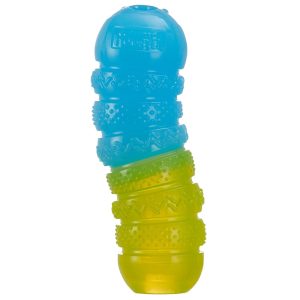 Outward Hound Gummiez Worm Stuffer Game, Cherry Scent, Multicolored 2-in-1 Dental Dog Chew Toy and Dog Treat