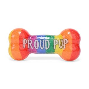 YOULY Proud Pup Rubber Bone Dog Toy