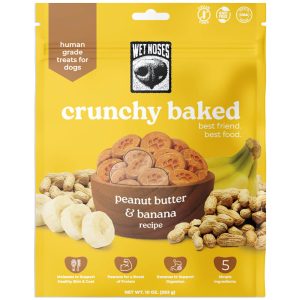 Wet Noses Grain-Free Peanut Butter and Banana Oven Baked Crunchy Treats for Dogs