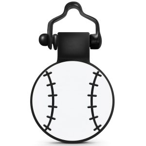 SiliDog Silent Personalized Baseball Pet ID Tag for Dogs