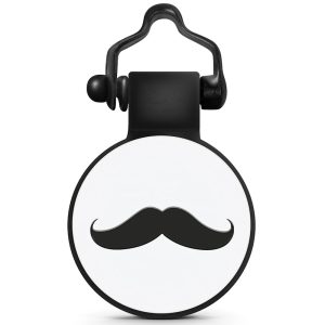 SiliDog Silent Personalized Mustache Pet ID Tag for Dogs