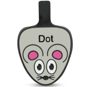 SiliDog Silent Personalized Mouse Pet ID Tag for Dogs