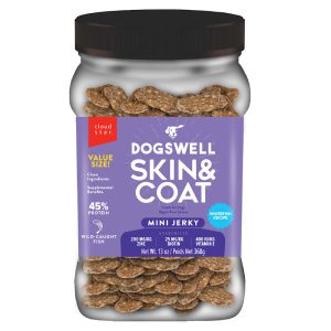 Dogswell Mini Jerky Skin & Coat Whitefish Dog Treats