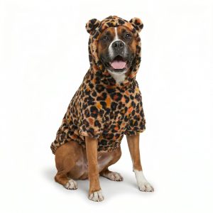 Petco Leopard Print Teddy Bear Hooded Pet Sweater