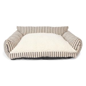 Petco Tan Striped Sofa Style Dog Bed