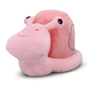 Multipet International Lamb Chop Jumbo Pink Plush Snail Dog Toy