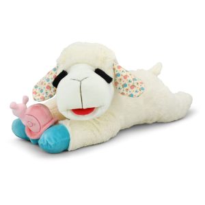Multipet International Lamb Chop Jumbo Holding a Snail Dog Toy