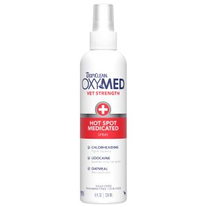 TropiClean OxyMed Medicated Hot Spot Treatment Spray for Dogs