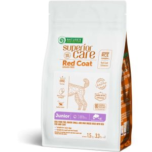 Nature's Protection Superior Care Red Coat Grain Free Junior Small Breed Dogs Salmon & Krill Dry Dog Food