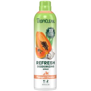 TropiClean Dog Perfume, Papaya Scented Dog Deodorizing Spray