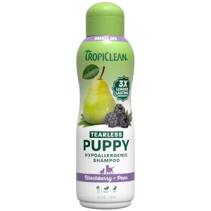 TropiClean Tearless Puppy Shampoo, 3x Long-Lasting Blackberry Pear Scent, Hypoallergenic Dog Shampoo