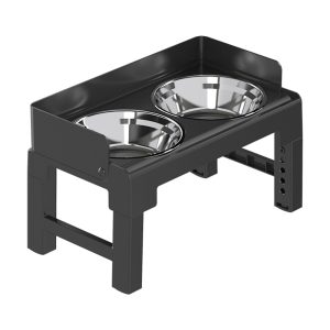 HANAMYA Elevated Dog Bowls with Adjustable Legs and Spill-Proof Semi-Encircling Baffle