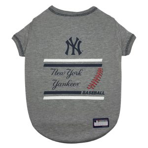 Pets First MLB Grey Graphic Dog Tee Shirt