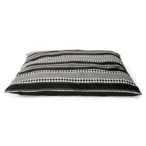 Petco Black & Grey Houndstooth Striped Pillow Dog Bed