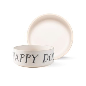 PetShop by Fringe Studio Happy Dog Minimal Stoneware Pet Bowl