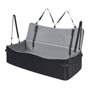 Unipaws Dog Car Seat for Medium/Large Dogs with Safety Belts and Side Pockets