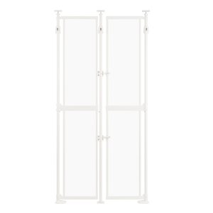 Unipaws 75" H Extra Tall Clear Acrylic Pet Gate with Support Pillars
