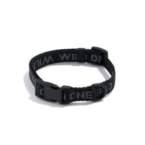 Wild One Black Quick-Release Dog Collar