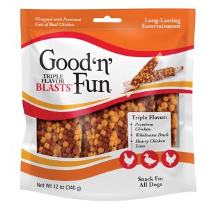 Good 'n' Fun Triple Flavor Blasts for All Dogs, Treat Your Dog to Long-Lasting Chews
