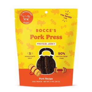 Bocce's Bakery Pork Press Jerky Protein Cuts Dog Treats