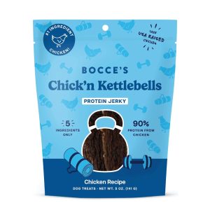 Bocce's Bakery Chick'n Kettlebells Jerky Protein Cuts Dog Treats