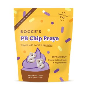 Bocce's Bakery PB Chip Froyo with Carob and Sprinkles, Soft & Chewy Dog Treats
