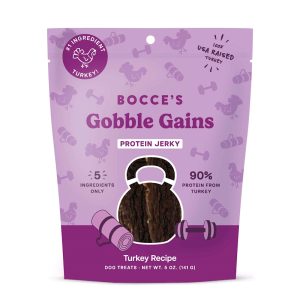 Bocce's Bakery Gobble Gains Jerky Protein Cuts Dog Treats