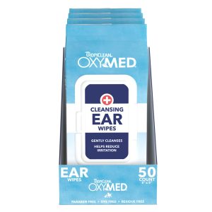 TropiClean OxyMed Cleansing Ear Wipes for Dogs