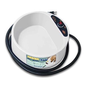 Katziela Anti-Bite Cord Heated 8-cup Dog Water Bowl