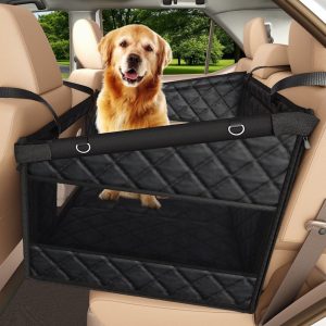 Katziela Quilted Comfort Waterproof Heavy Duty Double Dog Car Seat Cover