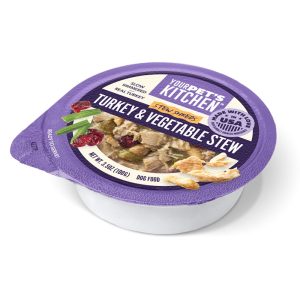 Your Pet's Kitchen Made in The USA with Real Turkey & Vegetable Stew Shreds Wet Dog Food Cups
