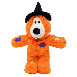 KONG Halloween Wild Knots Witch Bear Orange Dog Toy