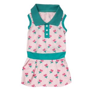Original Penguin Cotton Pink Floral Tennis Dress for Dogs