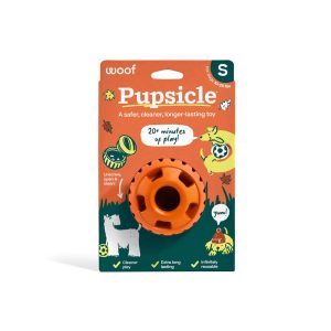 Woof Orange Pupsicle Long Lasting Refillable Dog Toy