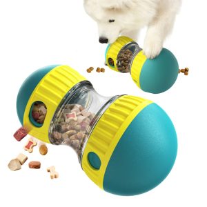 PawsPik Blue Dual Sphere Treat-Dispensing Rolling Dog Toy