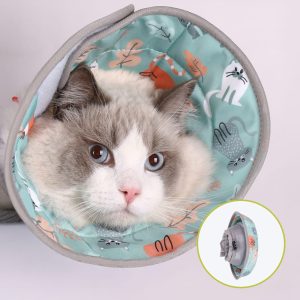PawsPik Light Blue Adjustable Dog & Cat Recovery Soft-Cone