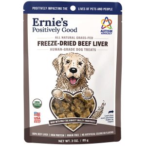 Ernie's EIs Pet Product Freeze Organic Grass-Fed Dried Beef Liver Dog Treat