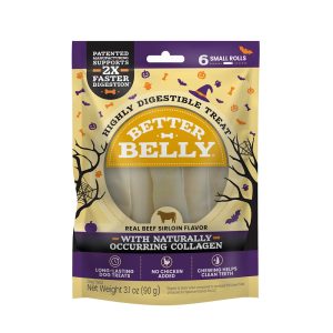 Better Belly Highly Digestible Treat with Collagen Small Beef Sirloin Rolls Dog Chews