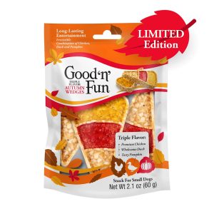 Good 'n' Fun Triple Flavor Autumn Wedges Chews for Small Dogs
