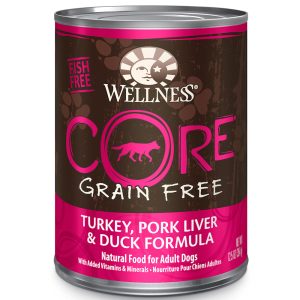Wellness CORE Natural Grain Free Turkey, Pork Liver & Duck Recipe Wet Dog Food