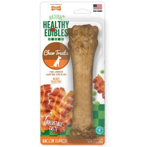 Nylabone Healthy Edibles All-Natural Long Lasting Bacon Flavored Souper Dog Bone Chew Treat