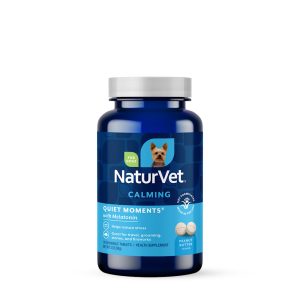 NaturVet Quiet Moments Calming Supplement, Peanut Butter Flavor for Dogs