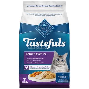 Blue Buffalo Blue Tastefuls Chicken & Brown Rice Recipe Natural Dry Food for Adult Cats 7+