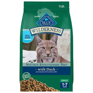 Blue Buffalo Wilderness Nature's Evolutionary Diet High-Protein, Grain-Free Duck Natural Dry Food for Adult Cat