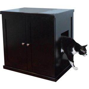 The Refined Feline Litter Box Cover in Espresso