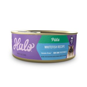 Halo Indoor Grain Free Whitefish Recipe Pate Adult Wet Cat Food