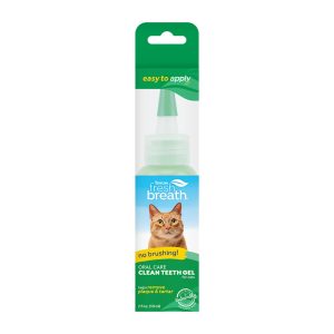 TropiClean Fresh Breath Oral Care Clean Teeth Gel for Cats